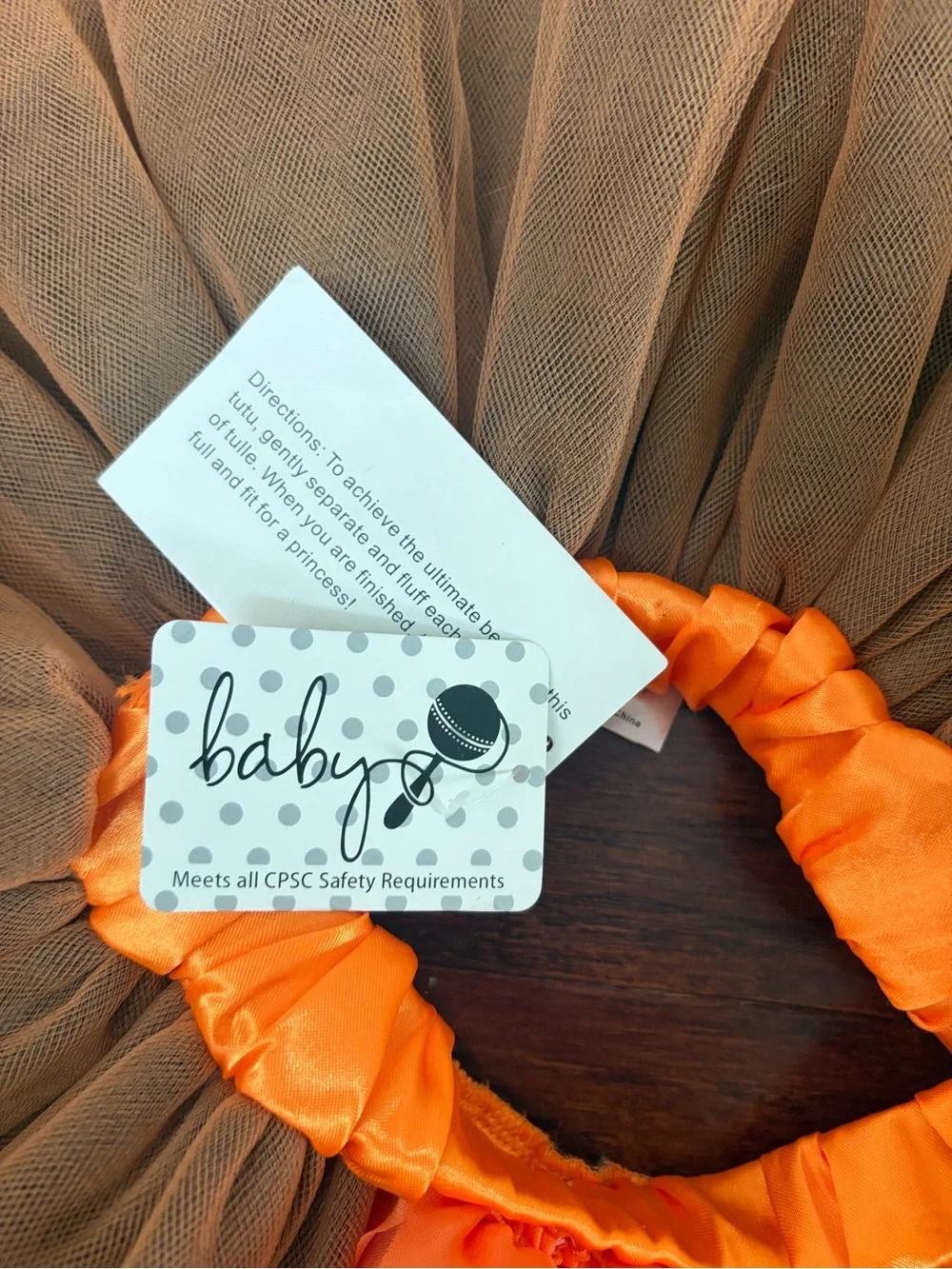 NWT Tulle Baby Halloween Tutu Headband with Orange Flower